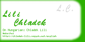 lili chladek business card
